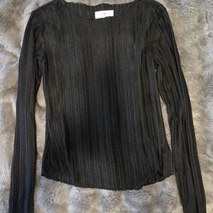 NATURAL LIFE Black Long Sleeve Top